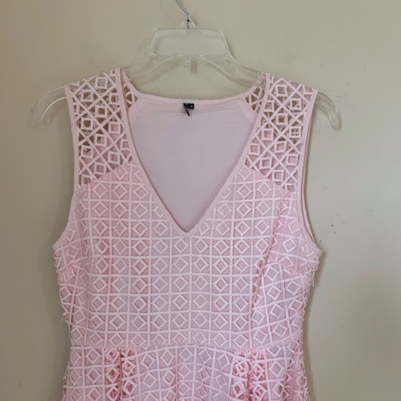 NEW ST by Olcay Gulsen Blush Pink Geometric Lace Dress NWOT - Picture 8 of 13